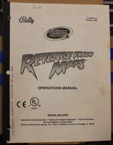 Revenge From Mars Pinball Operations Manual - Bally - Pinball 2K - 1999 - Bild 1 von 3