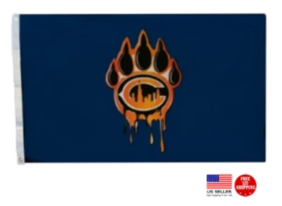 Bandeira Chicago Bears 3x5 bandeira homem caverna bandeira 3 x 5 tailgating nova EUA Da Bears - Imagem 1 de 4