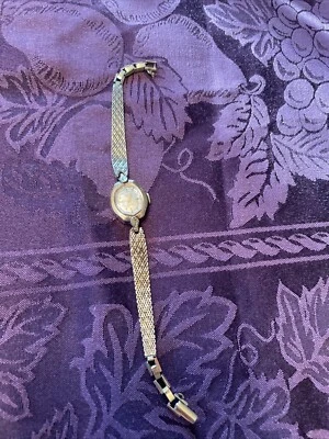 Reloj y correa RGP (CA) vintage suizos para damas Gruen 17 joyas precisión oro 10K Foto 1 de 4