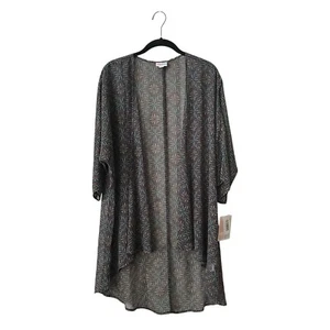 Top kimono LuLaRoe Lindsay para mujer talla S encubrimiento multicolor claro semi transparente nuevo con etiquetas - Imagen 1 de 7