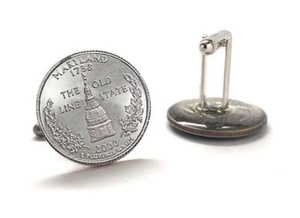Eslabones de puño para hombre cuarto de moneda del estado de Maryland gemelos cuartos sin circular 2000 - Imagen 1 de 6