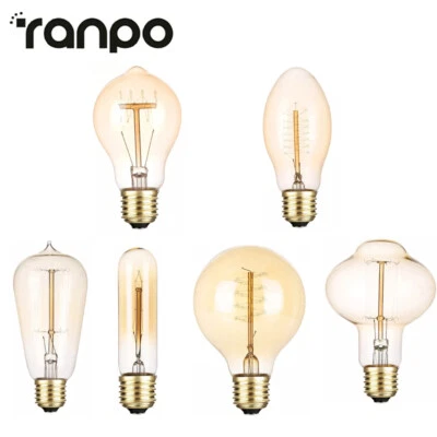 E27 LED Edison Bulb 40W Vintage LED Filament Light 3000K Warm White Lamp - Image 1 of 4