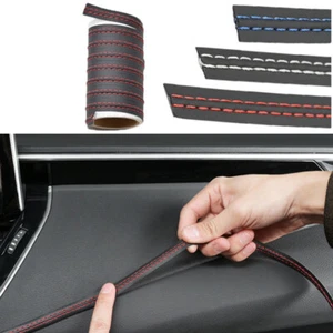 Car Moulding Braid Decor Line Strip Door Dashboard Sticker Pu Leather Strips - Bild 1 von 12