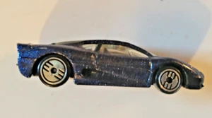1992 Hot Wheels Blue Card #203 JAGUAR XJ220 Dark Blue w/Chrome UH Spokes - Picture 1 of 4