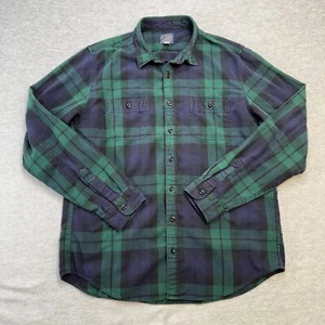 J Crew Shirt Mens XLT Midweight Flannel Wokrshirt Black Watch Tartan Plaid - Picture 1 of 7