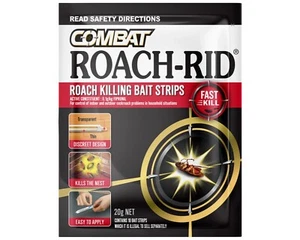 Combat Cockroach Rid Roach Fast Kill Bait Strips 10 Strips Kills Nest Easy Use - Picture 1 of 8