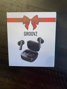 GROOVZ True Wireless TWS Écouteurs intra-auriculaires avec étui de charge et écran LED - NOIR - Photo 1 sur 3
