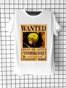 Tee-shirt manga animé japonais One Piece Wanted Sanji Tee-Shirt Mixte et Enfant - Foto 1 di 3