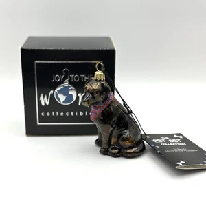 Joy To The World Ornaments - Brown Dog Christmas Ornament - Picture 1 of 3
