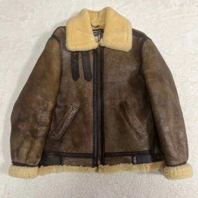 Schott  Type B-3 Flight Mouton Leather  Jacket  Size 36  Made in USA - Image 1 of 4