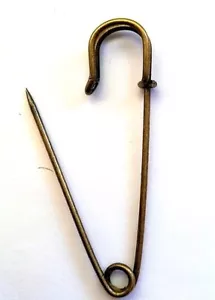 10 Jumbo Safety Pins Bronze 2.75" Farmer Biker Hunter Kilt Horse Blanket Crafts - Picture 1 of 2