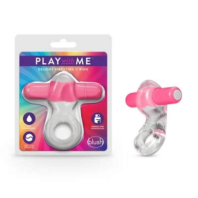 Anillo en C Vibrador Blush Play With Me - Delight, Suave y Acolchado - IPX7 Impermeable Foto 1 de 4