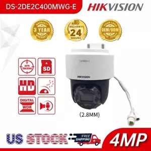 4MP Hybrid-light PTZ IP Cameras Hikvision DS-2DE2C400MWG-E 2.8mm Auto-tracking - Picture 1 of 1