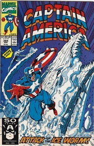 Captain America #384 VF 1991 Attack of The Ice Worm - Picture 1 of 2