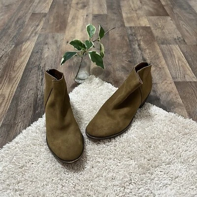 Botas botines al tobillo Lucky Brand talla 7 M de cuero marrón gamuza Bremma con cremallera Foto 1 de 4