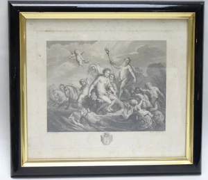 ANTIQUE 18c Cornelis CORNEILLE SCHUT Pinx.t ENGRAVING QUEVERDO SCULP AQUA FORTI - Picture 1 of 12