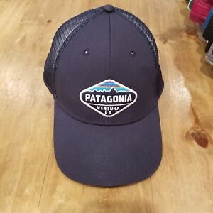 Patagonia Hat Cap Snap Mesh Back Adjustable Trucker Ventura Ca Horizon Blue