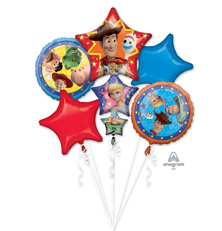 Toy Story Foil Balloon Bouquet 5pk Woody & the Gang - Toy Story Party Supplies - Image 1 of 1