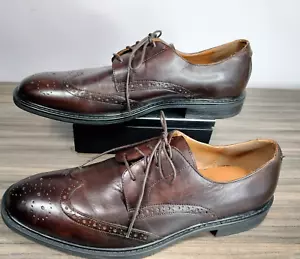 MENS ALDO GIRT WINGTIP DRESS SHOE BROWN OXFORD SIZE: 11 - Picture 1 of 11