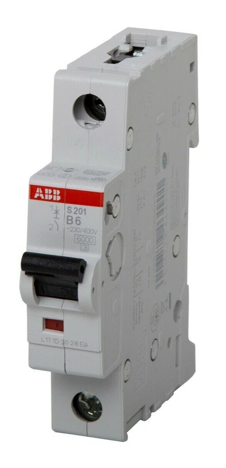 ABB S201 B6 LS Schalter B6   6kA Sicherung Automat Leitungsschutzschalter 6A - Bild 1 von 1