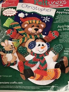 Kit de Medias de Navidad Feltworks Dimensions 18" Tobogán Trío Medias - Imagen 1 de 7