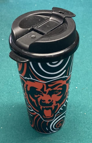 Chicago Bears NFL 12oz Drink Tumbler w/ Lid BPA Free By Whirley Drink Works New! Cover