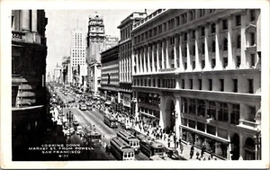 Looking Down Market St. from Powell San Francisco California Postcard - Picture 1 of 2