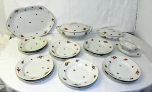 Porcelana HJC Bavaria Hertel Jacob & Co. Servicio de comedor 6 pers. Margaritas - Imagen 1 de 10