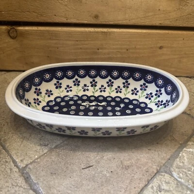Oval oven dish Handmade Polish pottery Boleslawiec - Image 1 of 3