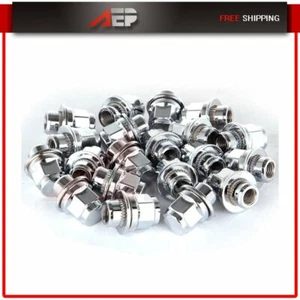 (20) Chrome 12x1.5 Mag Style Lug Nut For Toyota Highlander Matrix Camry Corolla - Picture 1 of 7