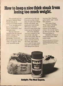 1976 Adolphs Fleischklopfer DRUCKANZEIGE Steak vor Abnehmen bewahren Vintage 1970er - Bild 1 von 5