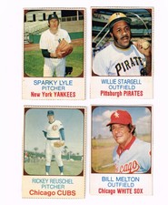 1975 Hostess #135 Willie Stargell #134 Sparky Lyle #8 Bill Melton #51 Ricky Reus