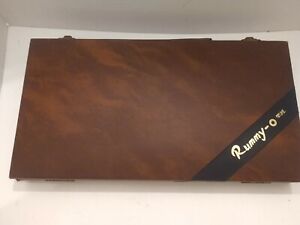 Vintage Rummy O Tile Game In Carrying Faux Leather Case