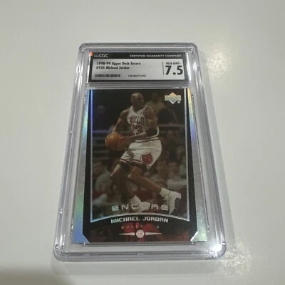 1998 Upper Deck Encore Michael Jordan #105 Graded CGC 7.5 NM Chicago Bulls GOAT - Image 1 of 2