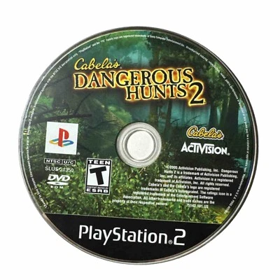 Cabela's Dangerous Hunts 2 (PS2, 2005) Disc Only - Image 1 of 2