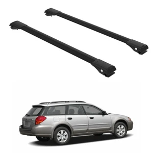 Roof Rack Cross Bars to Subaru Outback 2005-2007 Black Set 2 Pcs - Picture 1 of 18