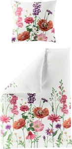 Bierbaum Bettwäsche Mako Satin Blumen Mohn Echinacea  80 x 80 135 x 200 cm neu - Bild 1 von 1