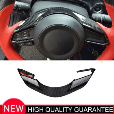 Cubierta de moldura de volante de fibra de carbono para Mazda 6 Atenza 2018-2019 1* Foto 1 de 4