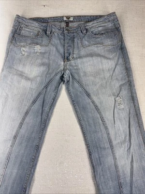 Pantalones de mezclilla antiguos de colección para hombre 38 hechos en EE. UU. bordados occidentales desgastados corte bootcut Y2K Foto 1 de 4