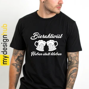 T-shirt mit Spruch lustig Bieraktivist Motiv witzig Sprüche Funshirt Geschenk - Bild 1 von 4