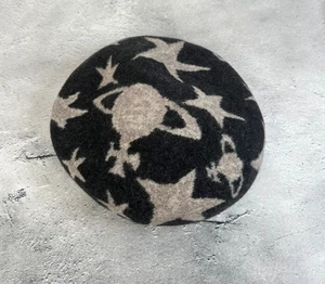 Vivienne Westwood Orbes and Stars Boina Vasca Sombrero Gorra Gris Negro Para Mujer S〜M - Imagen 1 de 4