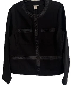 Yessica C&A Damen 14 schwarz Knöpfe Retro 100 % Baumwolle EUC      h5 - Bild 1 von 9