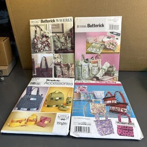 Simplicity/Butterick Bags, Totes, Sewing Organizer Lot Of 4 UNCUT Patterns - Picture 1 of 9