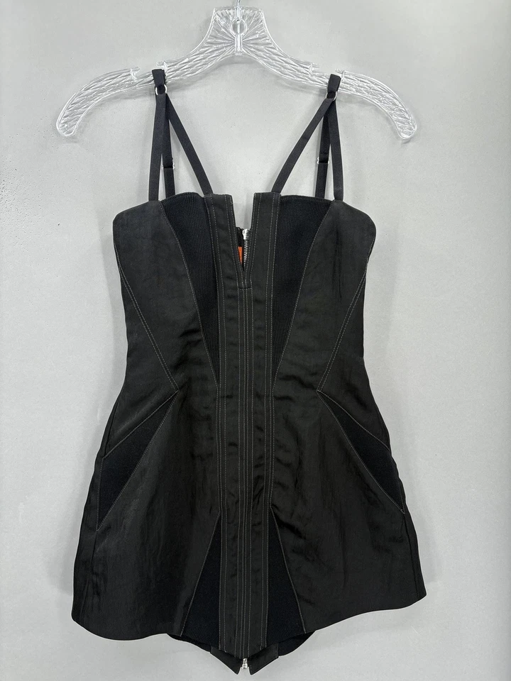 Vestido Dion Lee para mujer 2 corsé negro mini cremallera completa panel frontal trasero ceñido al cuerpo Foto 1 de 4