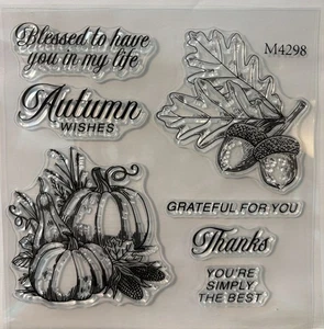Clear Stamp, Herbstmotiv, Bernstein, Herbst, Scrapbook, Grußkarten basteln, Basteln - Bild 1 von 3