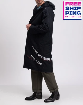 RRP €1722 VALENTINO VLTN x INDIA K Long Rain Coat IT50 US40 L Printed Hooded - Image 1 of 4