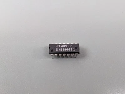 (4) HEF4093BP ICs Quad 2-входной затвор NAND, триггерные входы schmitt, Signetics, новый из старых запасов - Изображение 1 из 2