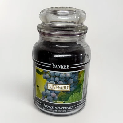 Nuevo Yankee Candle Vineyard 22 oz tarro grande etiqueta negra banda negra retirada Foto 1 de 4