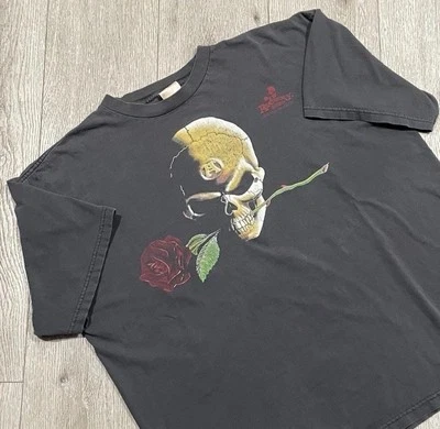 Camisa Rosa Calavera Gótica Alquimia Años 90 De Colección Talla Mediana Negra Moda Víctima Emo Foto 1 de 4