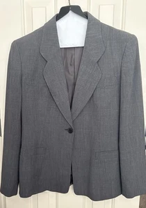 Blazer Vintage Giorgio Armani Le Collezioni Taglia 8 Misto Lana 1 Bottone Made In Italy - Foto 1 di 6